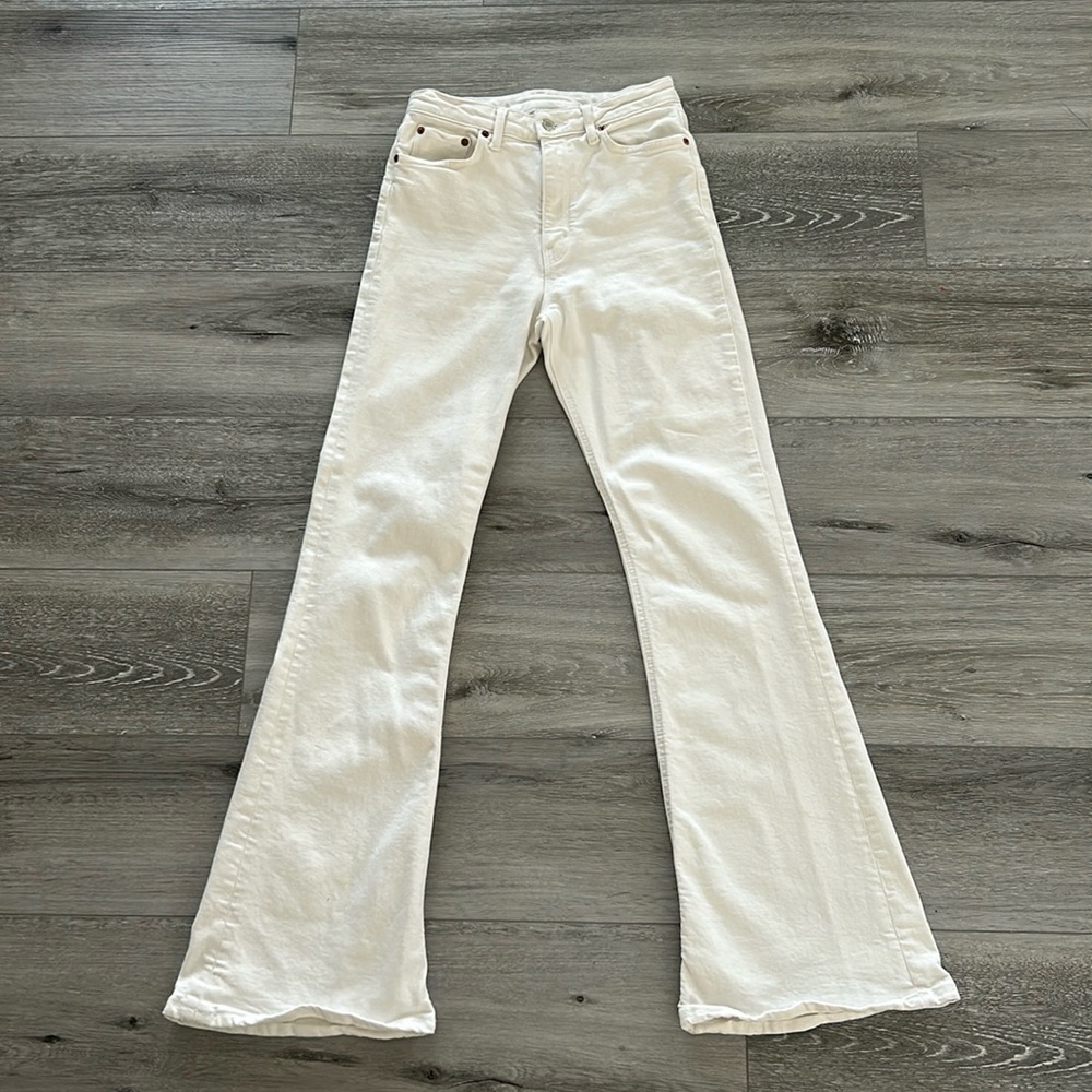 Zara White Flare Jeans